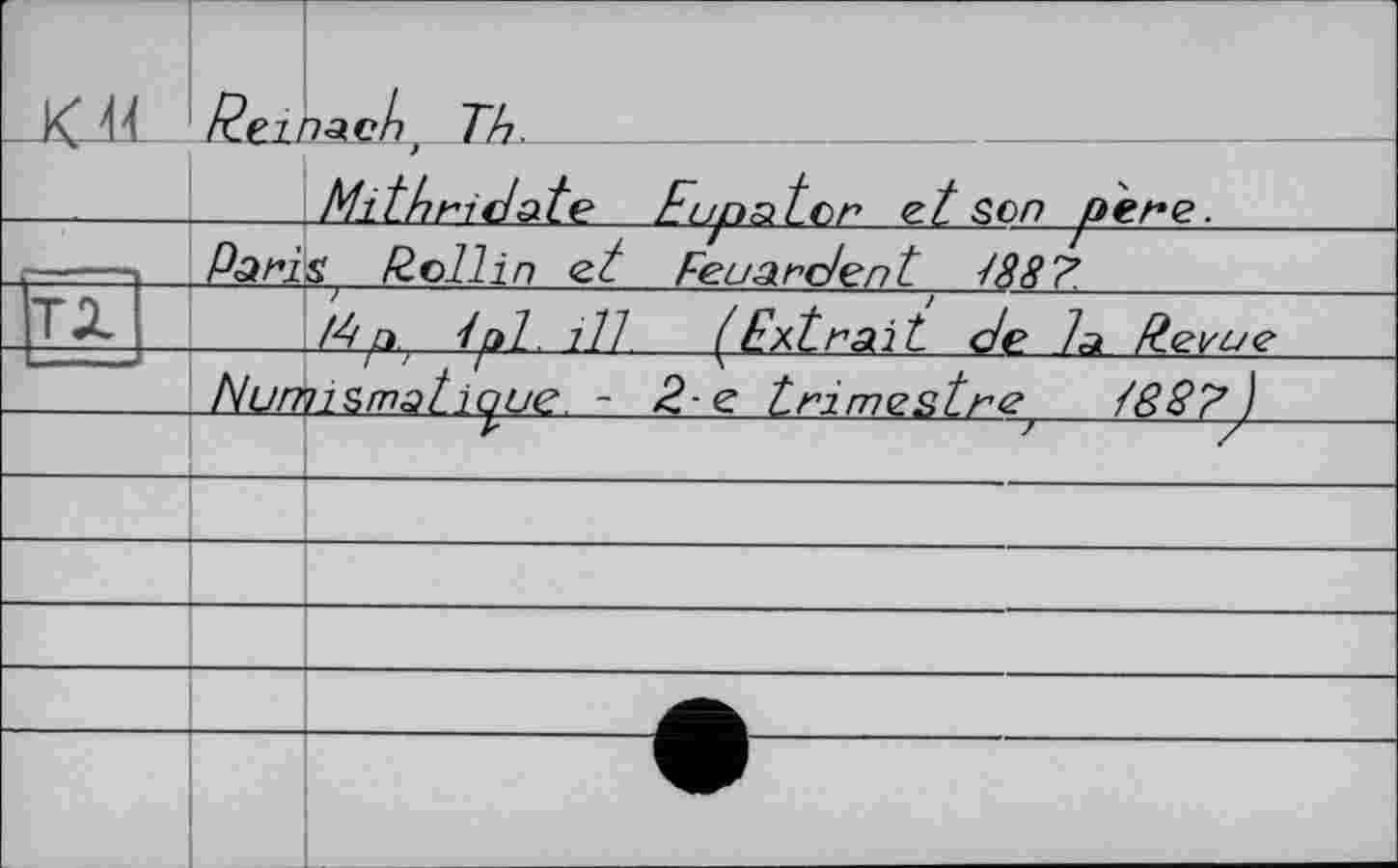 ﻿■ О	R.e.11	lach Th.
		Mithridate Eupatcr et Son репе.
	Pari	& Pcllin et Feuardent /887
T		Mo. ZpZ. ill (Extrait de la ftevue
	Nurr	iismatiaue. - >2-e trimestre /827 )
		
		
		
		
		
		